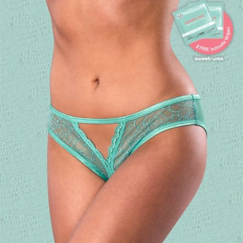 SWEETUMS CROTCHLESS PANTY W/ WIPES MINT L/XL