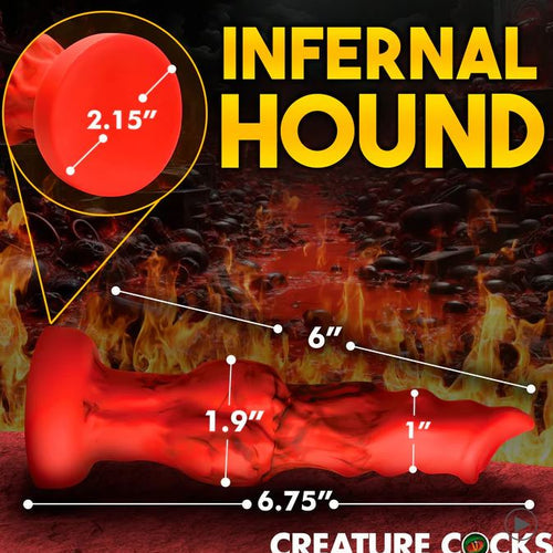 CREATURE COCKS FIRE HOUND SILICONE DILDO SMALL - XRAH414S