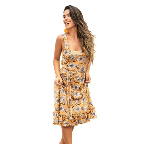 This breezy midi dress will take you from spring to summer with its trendy flora