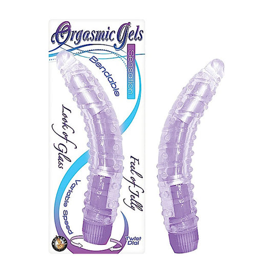 Orgasmic Gels Sensation 7in. Bendable Multispeed Vibe (Purple) - Pinkfoxxx