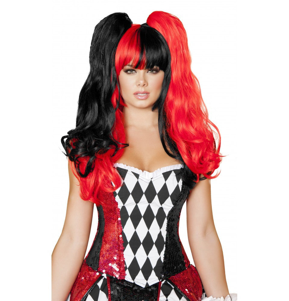 WIG101 - Black Red Wig