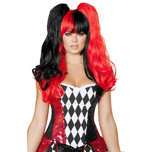WIG101 - Black Red Wig