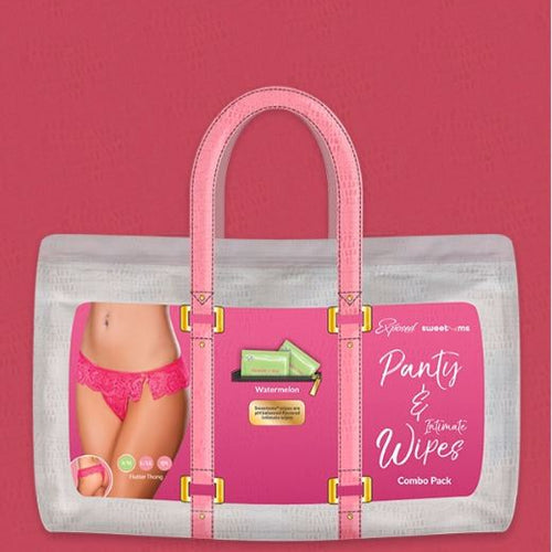 SWEETUMS FLUTTER THONG W/ WIPES WATERMELON S/M
