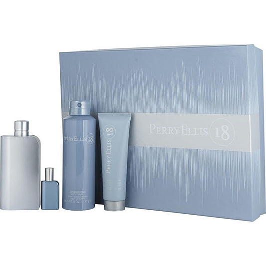 PERRY ELLIS 18 4PC SET, MEN'S GIFT SET, EDT