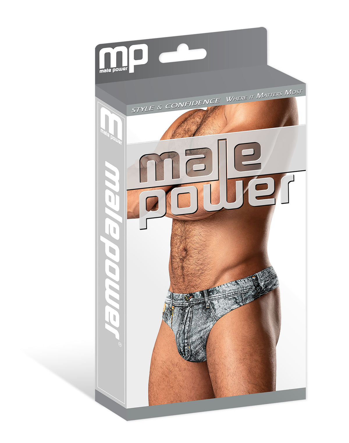 DIRTY DENIM THONG BLUE L/XL - MP440286DNLX