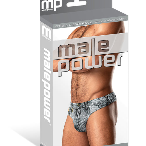 DIRTY DENIM THONG BLUE L/XL - MP440286DNLX