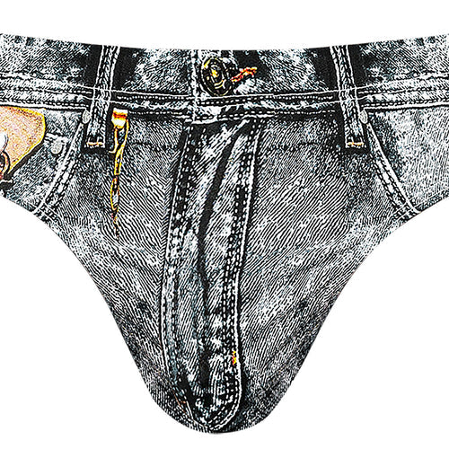 DIRTY DENIM THONG BLUE S/M - MP440286DNSM