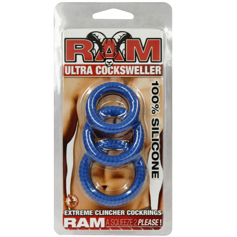 Ram Ultra Silicone Cocksweller 3 Cock Rings