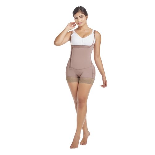 Body Garment-Hip Hugger and Braless side Zipper. Hip hugging style molds the body and is d