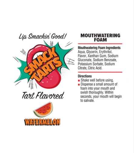SMACK TARTS MOUTHWATERING FOAM SOUR WATERMELON 2.7oz
