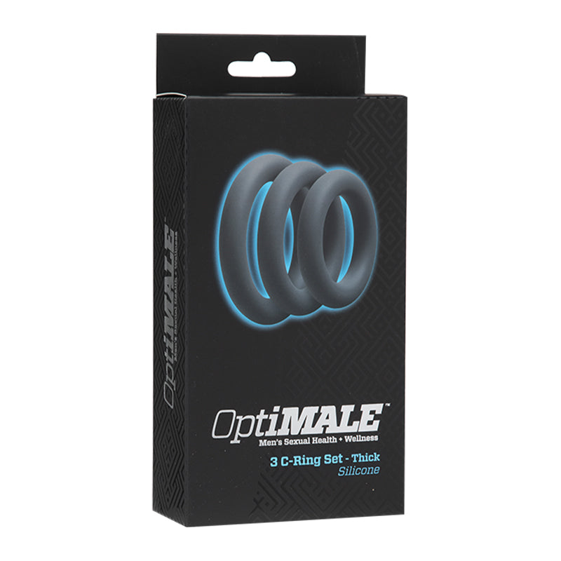 OptiMALE 3 C-Ring Set Thick Slate - Pinkfoxxx