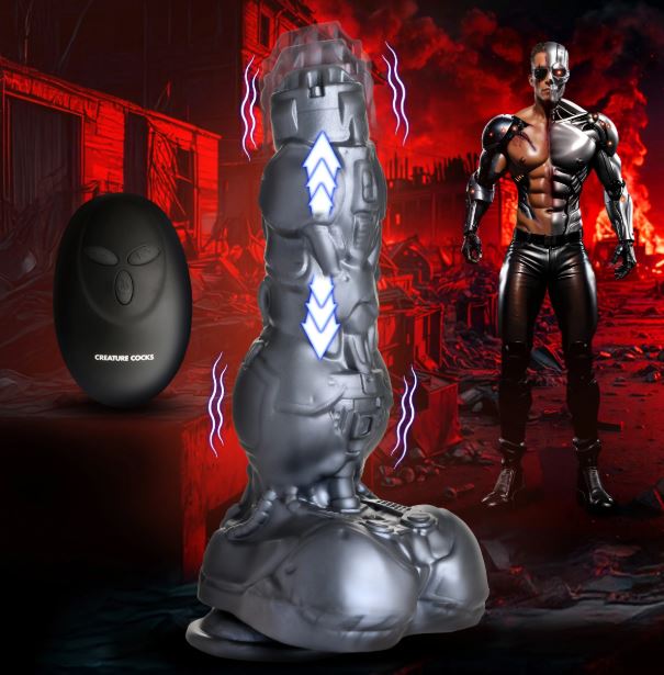 CREATURE COCKS CYBORG COCK THRUSTING & VIBRATING DILDO - XRAH484