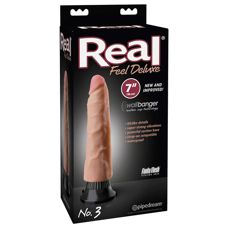 Pipedream Real Feel Deluxe No. 3 Realistic 7 in. Vibrating Dildo With Suction Cup