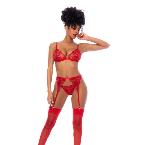 This luxurious sequin embroidered mesh with floral details in a vibrant red is all you nee