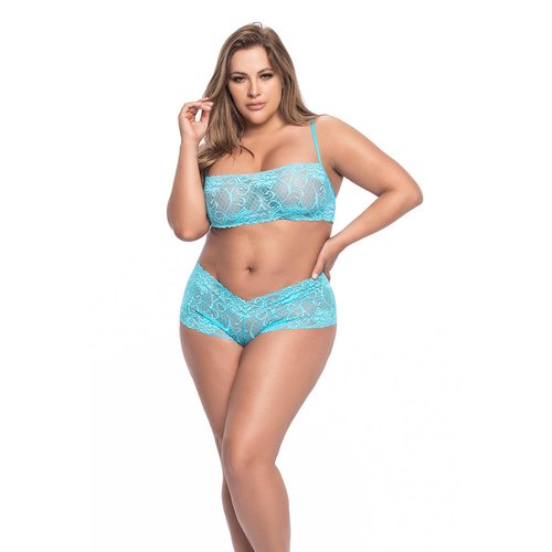 Lusty lace! This two piece lace set is so soft, so sensual and oh so sexy. Featuring a tan