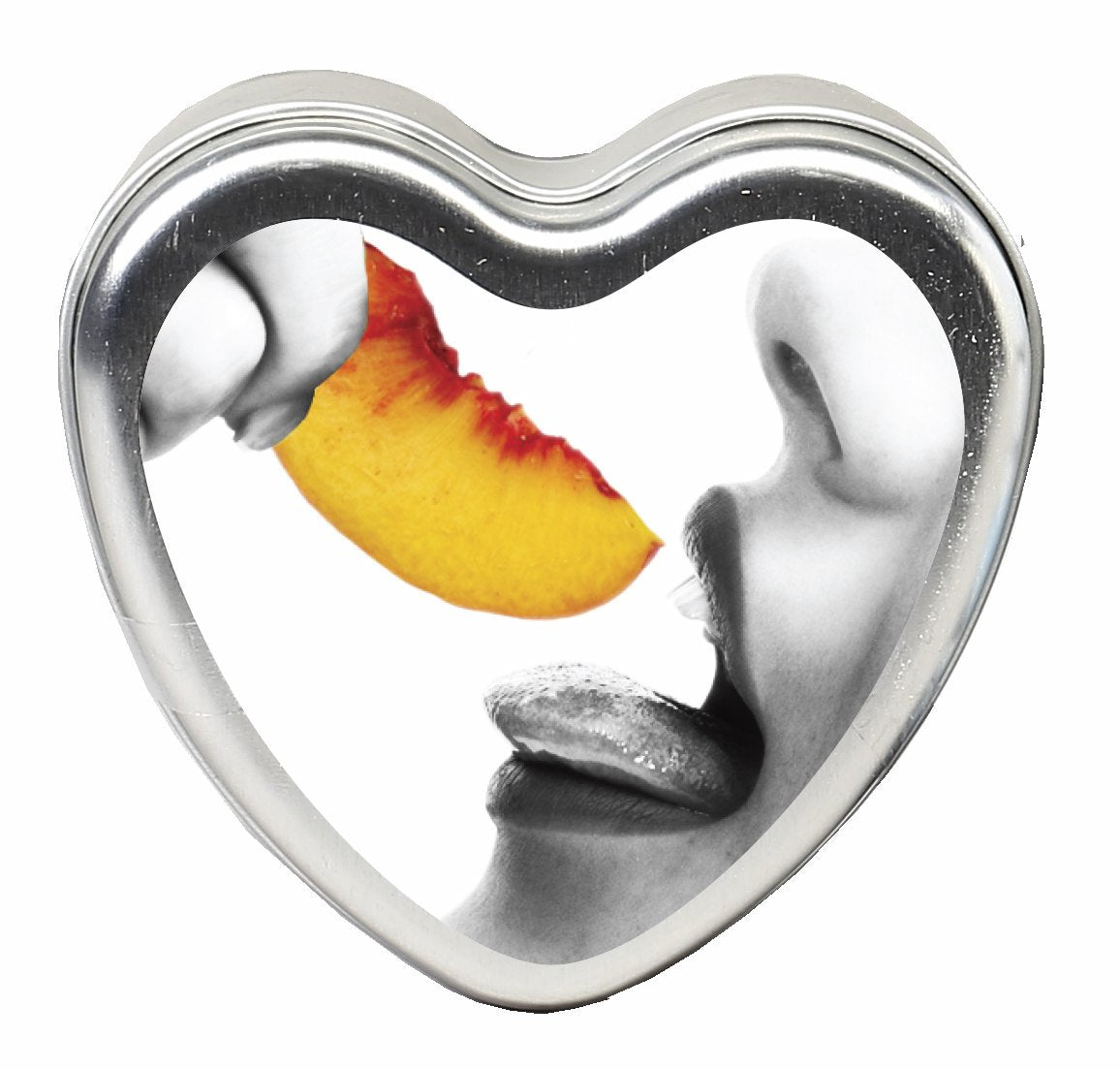 CANDLE 3-IN-1 HEART EDIBLE PEACH 4.7 OZ - EBHSCK006