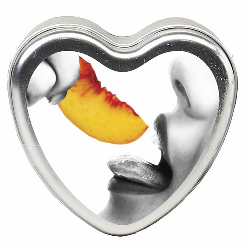 CANDLE 3-IN-1 HEART EDIBLE PEACH 4.7 OZ - EBHSCK006