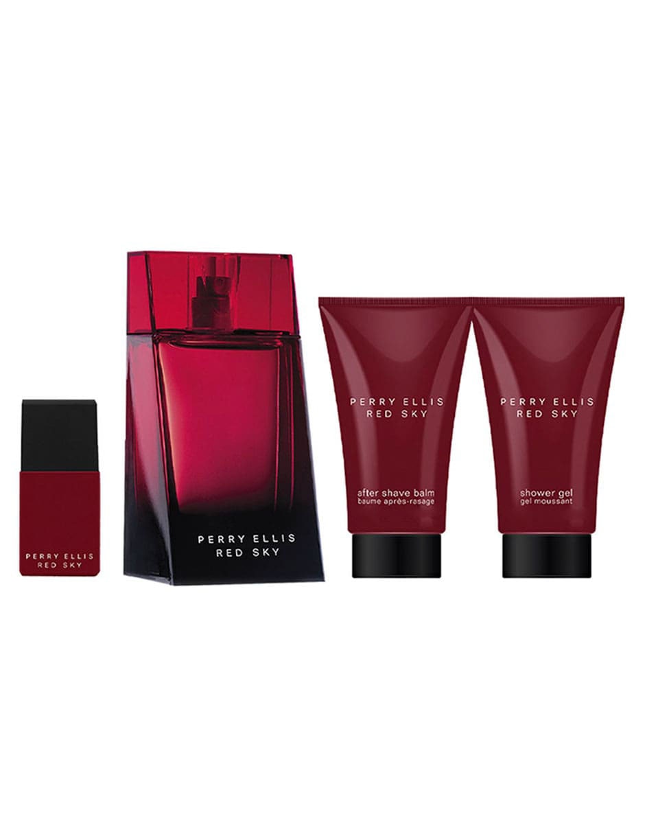 PERRY ELLIS RED SKY 4PC SET, MEN'S GIFT SET, EDT