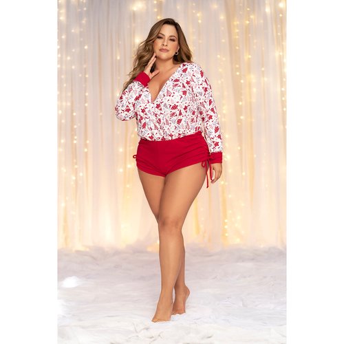 The perfect onesie for Christmas morning Long-sleeved, Christmas print, Adjustable drawstr
