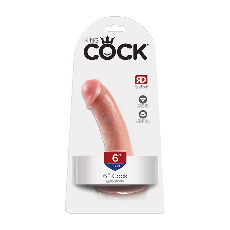 Pipedream King Cock 6 in. Cock Realistic Dildo With Suction Cup