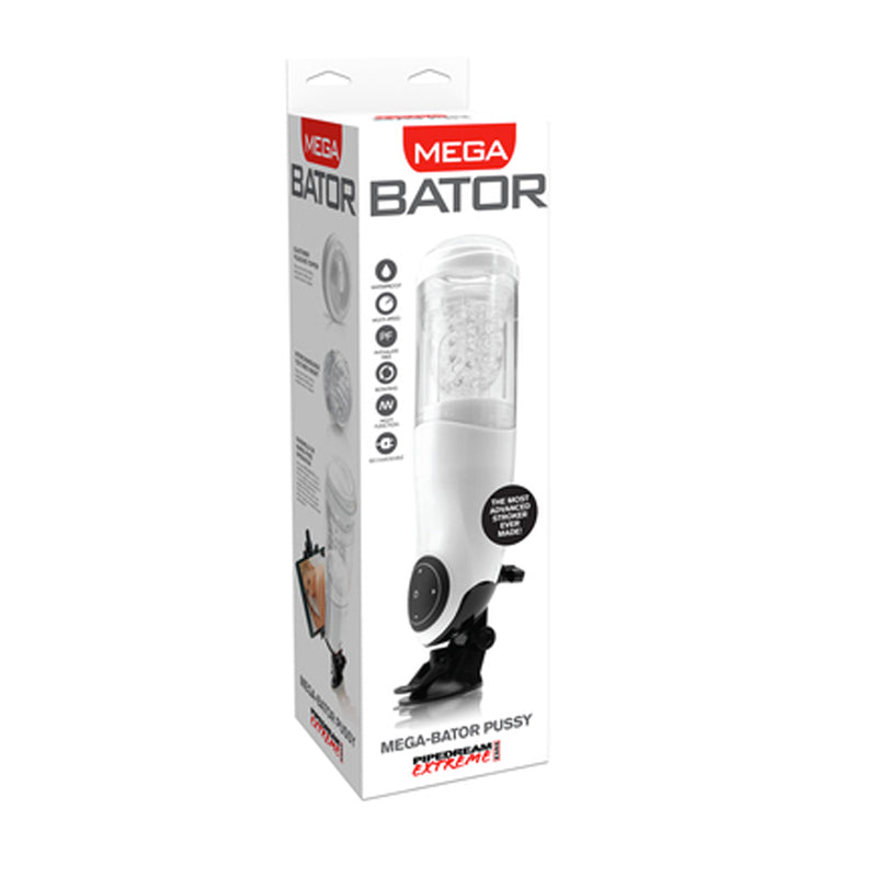 PDX Mega-Bator Rechargeable Rotating Thrusting Stroker With Hands-Free Suction Cup