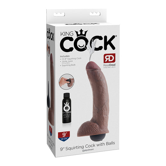 Pipedream King Cock 9 in. Squirting Cock With Balls Realistic Dildo