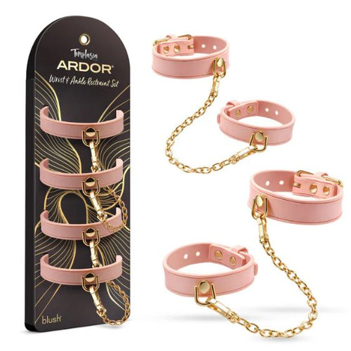 TEMPTASIA ARDOR WRIST & ANKLE RESTRAINTS PINK - BN55520