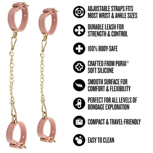 TEMPTASIA ARDOR WRIST & ANKLE RESTRAINTS PINK - BN55520