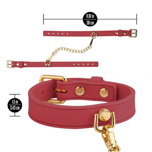 TEMPTASIA ARDOR WRIST & ANKLE RESTRAINTS BLACK RED - BN55528