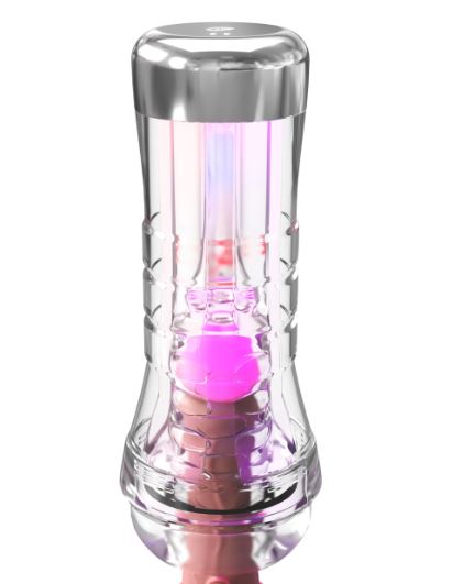 PDX ELITE VIEWTUBE XXL/SEE-THR EZ/GRIP LED STROKER CLEAR - PDRD55820