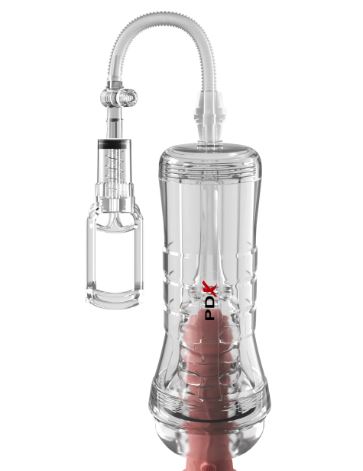 PDX ELITE VIEWTUBE VAC XXL PUMP SEE-THRU EZ GRIP STROKER - PDRD56020