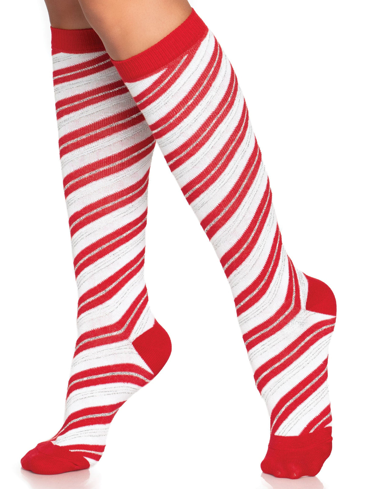 Krystal Candy Cane Knee Socks - 5616      09622