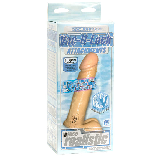 Vac-U-Lock - Realistic Cock White