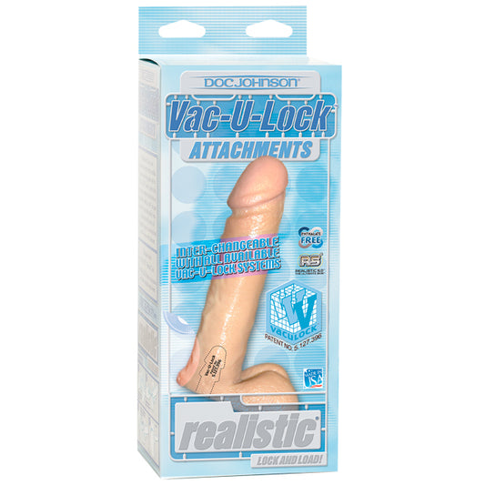 VAC-U-LOCK - 8 INCH REALISTIC COCK