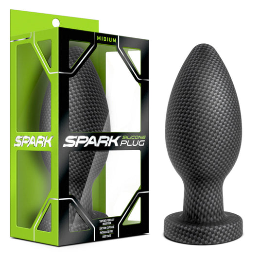 Blush Spark Silicone Anal Plug Medium Carbon Fiber