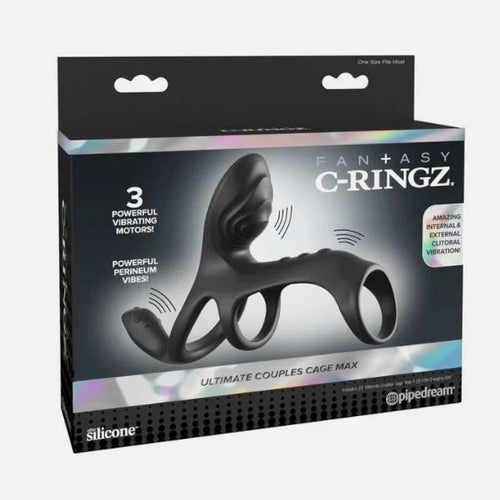 FANTASY C-RINGZ ULTIMATE COUPLES CAGE MAX BLACK - PD596823