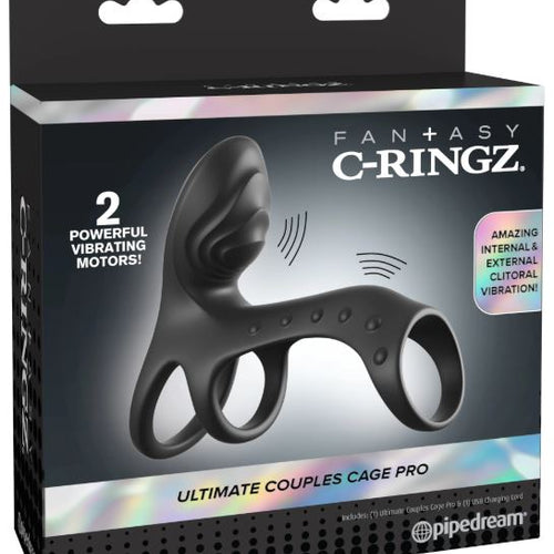 FANTASY C-RINGZ ULTIMATE COUPLES CAGE PRO BLACK - PD596923