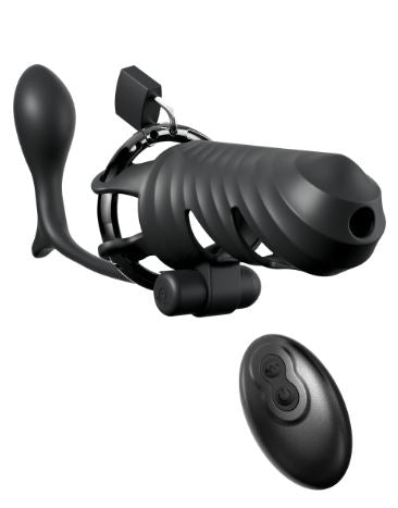 FANTASY C RINGZ VIBRATING COCK BLOCKER ASS-GASM PLUG BLK - PD597023