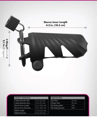 FANTASY C RINGZ VIBRATING COCK BLOCKER BLK - PD597123