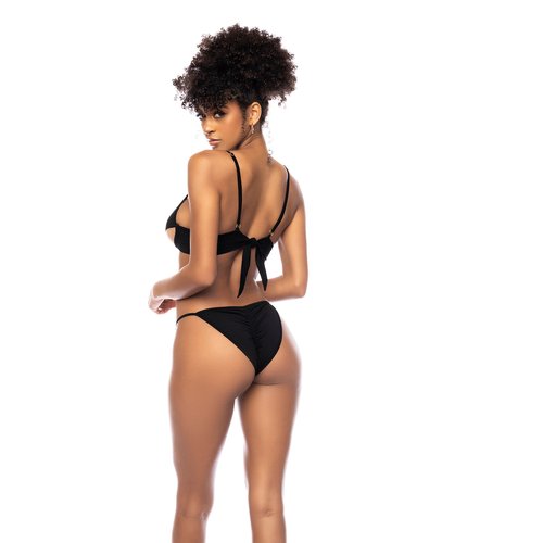 A sophisticated yet sexy 2 piece swimsuit with sheer mesh contrasts, underwire support, ad