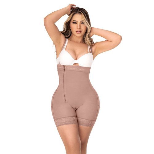 Mid Leg Strapless Zip-Up shapewear