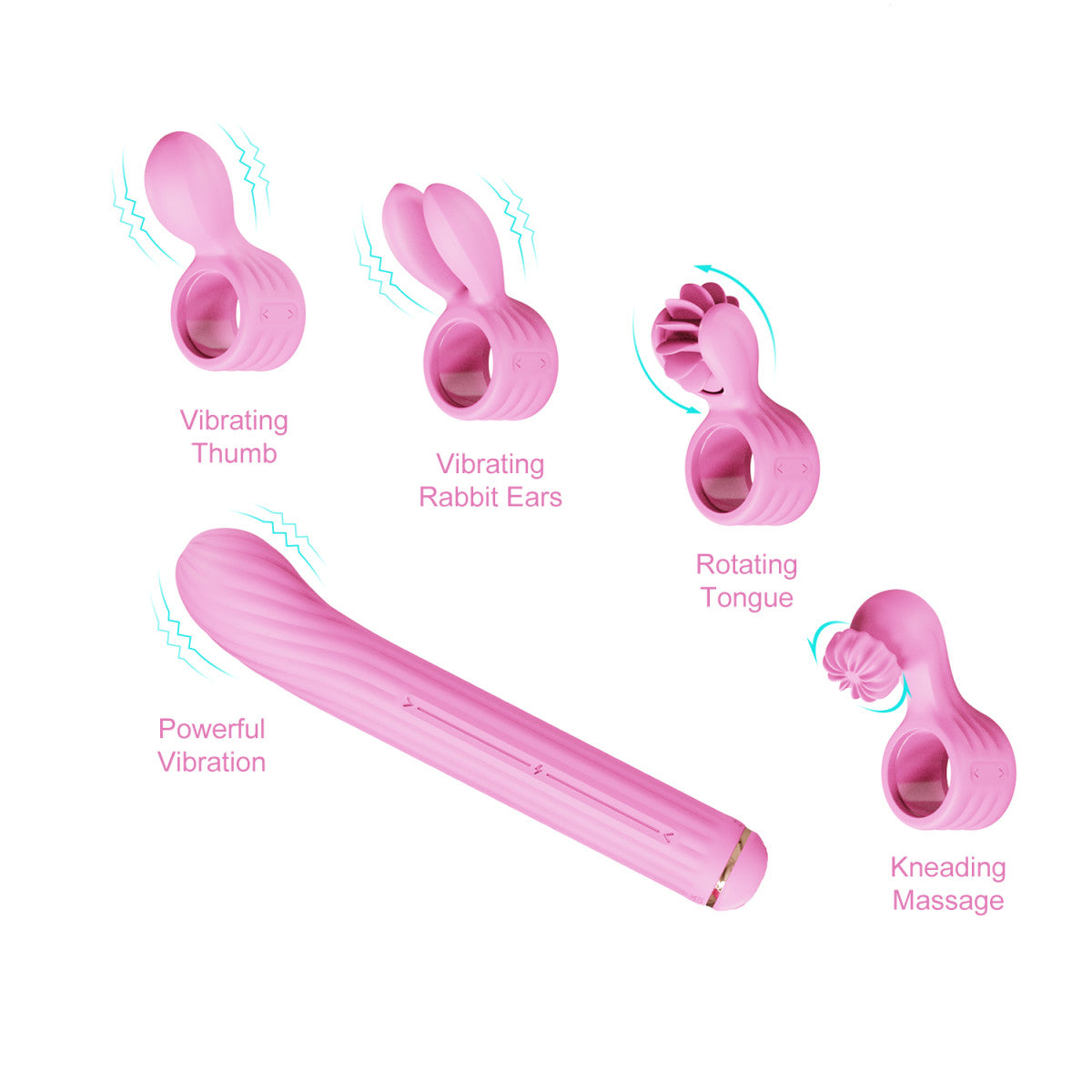 MAGIC STICK S1 PLUS MULTI FUNCTIONING VIBE PINK (NET) - FRMGSTKPNK