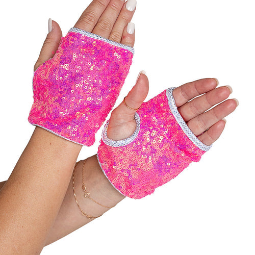 6042 - Open Finger Sequin Gloves