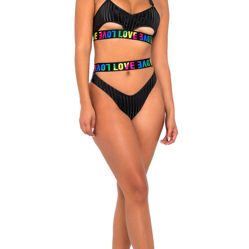6146 - Pride Bikini Top with Underboob Cutout