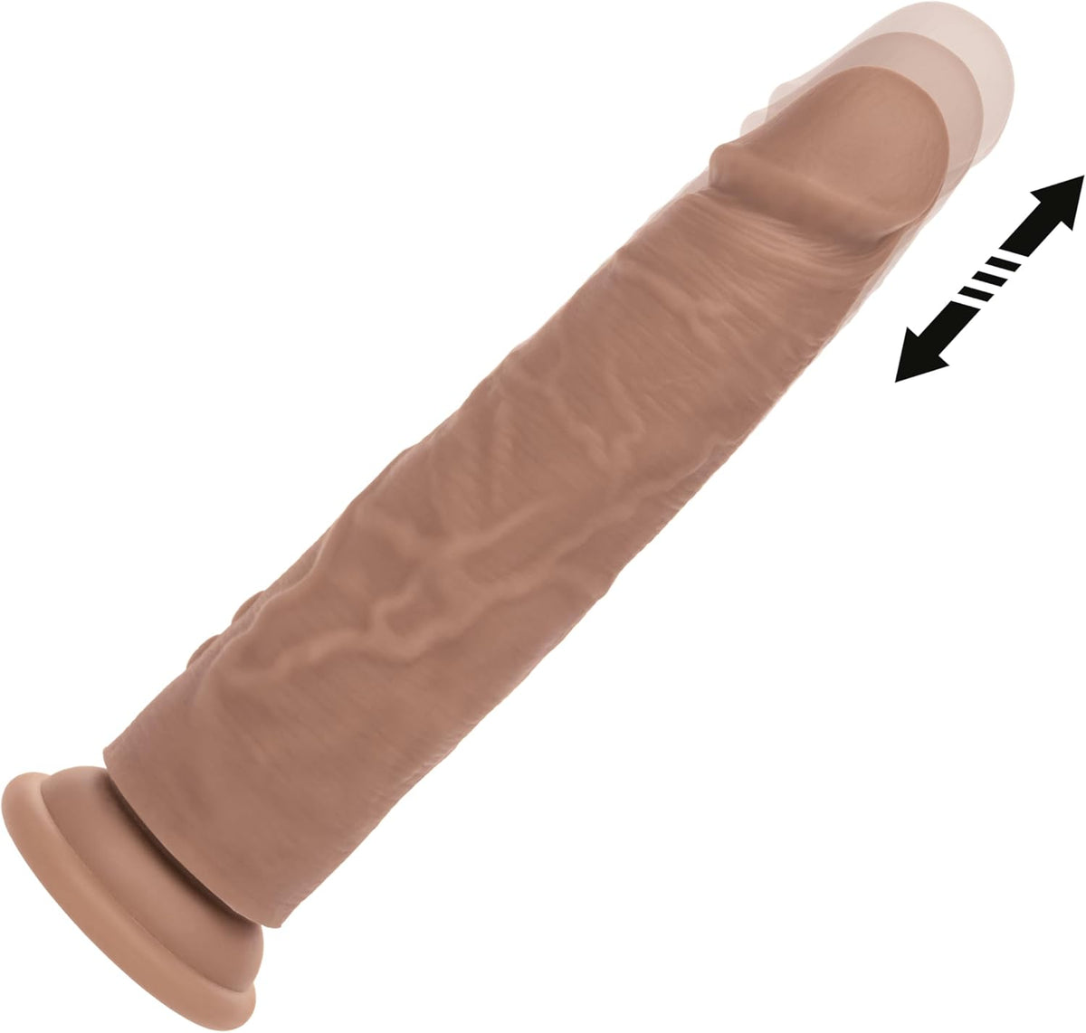 STUDS RECHARGEABLE VIBRATING THRUSTING SILICONE BROWN - SE025712