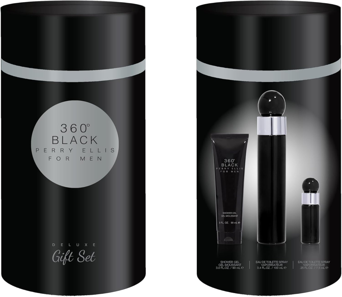 360 BLACK CANISTER 3PC SET, MEN'S GIFT SET, EDT