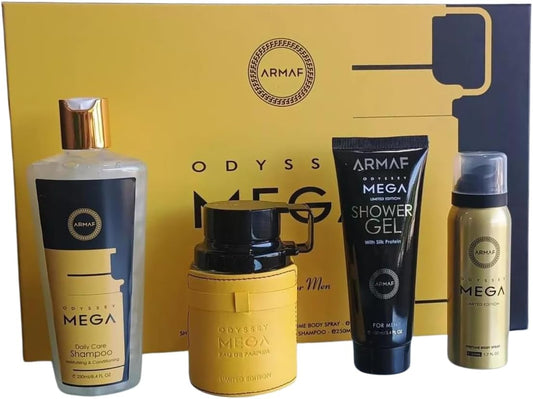 ARMAF ODYSSEY MEGA 4PC SET, MEN'S GIFT SET, EDP