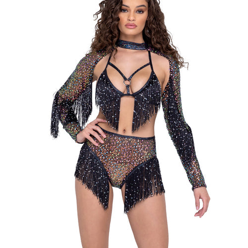 6222 - Sequin Fishnet Shrug