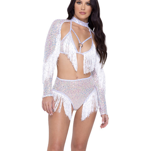 6222 - Sequin Fishnet Shrug