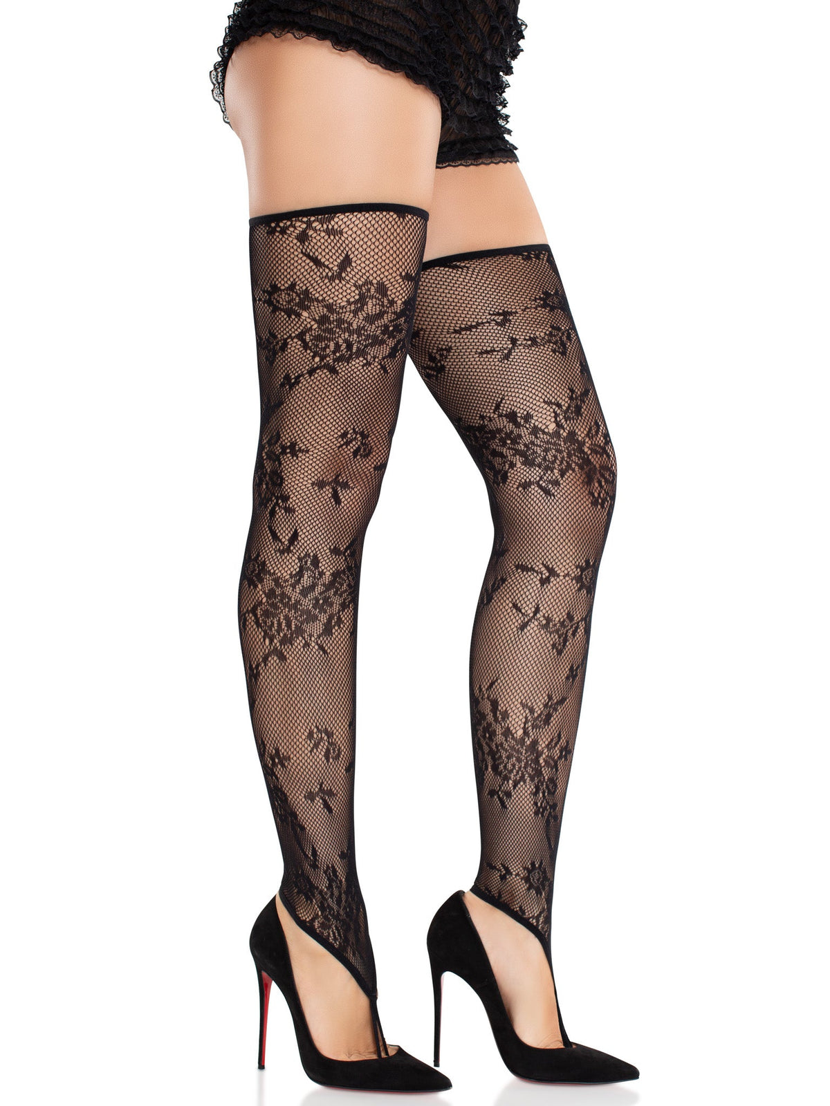 Zenya Toe Loop Footless Thigh Highs - 6221      00122